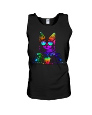 Cat Dj Design Unisex Tank tile