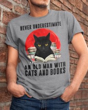 Never Underestimate An Old Man With Cats And Books Classic T-Shirt apparel-classic-tshirt-lifestyle-26