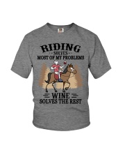 Riding Solves Most Of My Problems Youth T-Shirt tile