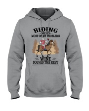 Riding Solves Most Of My Problems Hooded Sweatshirt tile