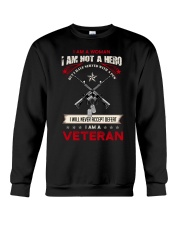Never Accept Defeat Veteran Crewneck Sweatshirt tile