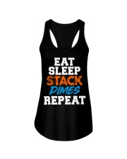 Eat Sleep Stack Dimes Repeat Ladies Flowy Tank tile
