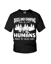 Dogs And Camping Make Me Happy Youth T-Shirt tile