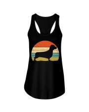 Dachshund Retro Ladies Flowy Tank tile