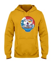 cat eat ramen retro and vintage illustration Hooded Sweatshirt front