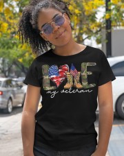 Love My Veteran Father's DAY CHRISTMAS DAY MATCHING Classic T-Shirt apparel-classic-tshirt-lifestyle-front-248