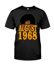 August 1968 54th Birthday 54 Years Old Black Women Girls Classic T-Shirt front