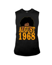 August 1968 54th Birthday 54 Years Old Black Women Girls Sleeveless Tee tile