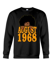 August 1968 54th Birthday 54 Years Old Black Women Girls Crewneck Sweatshirt tile