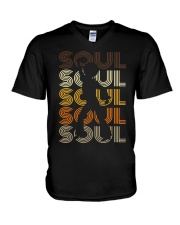 Soul Afro Funk Disco Dancing Themed 70s 80s Retro Style V-Neck T-Shirt tile