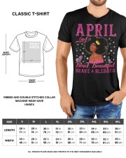 April Girl Black Beautiful Brave Blessed African Birthday Classic T-Shirt custom-t-shirts-classic-lifestyle-front-198