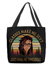 Glass and Locs All-Over Tote tile