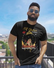 A Queen Was Born In September Happy Birthday Afro Black Classic T-Shirt apparel-classic-tshirt-lifestyle-front-230