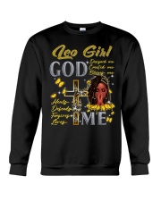 Leo Girl God Blesses Me Black Girl Magic Afro Melanin Crewneck Sweatshirt tile