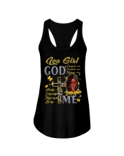 Leo Girl God Blesses Me Black Girl Magic Afro Melanin Ladies Flowy Tank tile