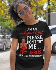 I Am A August Girl Don't Try Me Try Jesus Birthday Afro Classic T-Shirt apparel-classic-tshirt-lifestyle-front-248