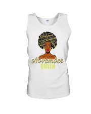 Black African American Melanin Afro Queen November Birthday Unisex Tank tile