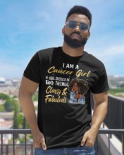 Cancer Girl Classy & Fabulous Black Queen Afro Melanin Classic T-Shirt apparel-classic-tshirt-lifestyle-front-230