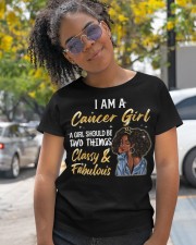 Cancer Girl Classy & Fabulous Black Queen Afro Melanin Classic T-Shirt apparel-classic-tshirt-lifestyle-front-248