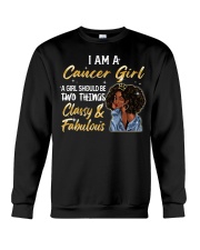 Cancer Girl Classy & Fabulous Black Queen Afro Melanin Crewneck Sweatshirt tile
