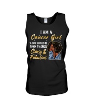 Cancer Girl Classy & Fabulous Black Queen Afro Melanin Unisex Tank tile