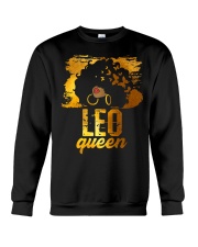 Leo Queen Afro Born In July 23 to August 22 Birthday Crewneck Sweatshirt tile