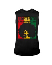 Juneteenth Is My Independence Day Dope Girl Afro Black Queen Sleeveless Tee tile