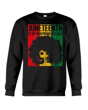 Juneteenth Is My Independence Day Dope Girl Afro Black Queen Crewneck Sweatshirt tile