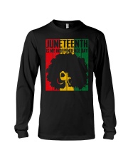 Juneteenth Is My Independence Day Dope Girl Afro Black Queen Long Sleeve Tee tile