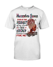 November Queen Birthday Born In January Black African Queen Premium Fit Mens Tee tile
