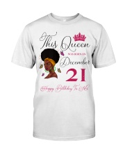 This Queen Was Born On December 21 Afro Girl Natural Hair Premium Fit Mens Tee tile