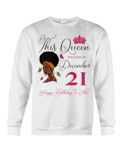 This Queen Was Born On December 21 Afro Girl Natural Hair Crewneck Sweatshirt tile