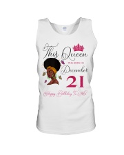 This Queen Was Born On December 21 Afro Girl Natural Hair Unisex Tank tile