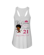 This Queen Was Born On December 21 Afro Girl Natural Hair Ladies Flowy Tank tile