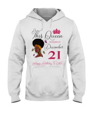 This Queen Was Born On December 21 Afro Girl Natural Hair Hooded Sweatshirt tile