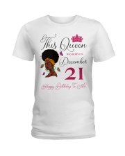 This Queen Was Born On December 21 Afro Girl Natural Hair Ladies T-Shirt tile