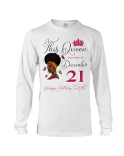 This Queen Was Born On December 21 Afro Girl Natural Hair Long Sleeve Tee tile
