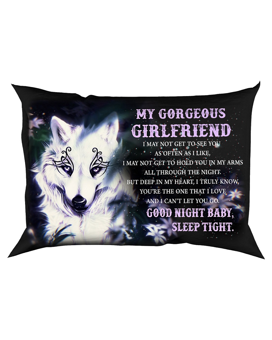 Wolf Girlfriend Good Night Baby Sleep Tight Rectangular Pillowcase