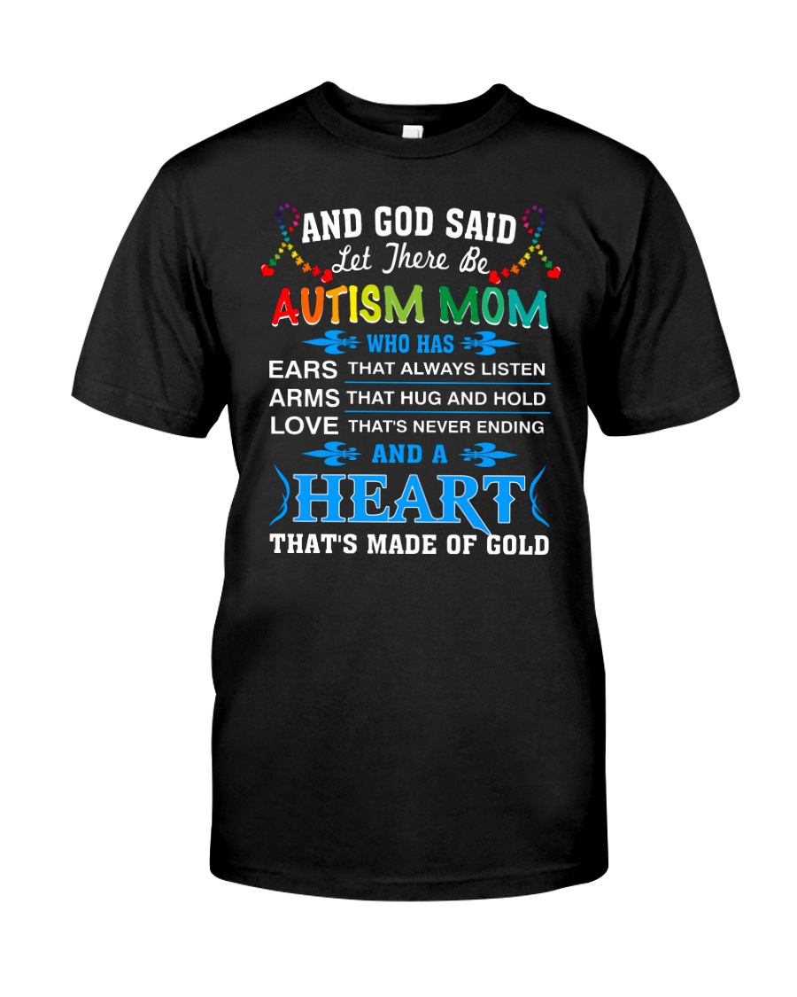 heart made of gold autism mom Classic T-Shirt