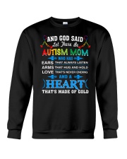 heart made of gold autism mom Crewneck Sweatshirt thumbnail