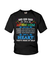 heart made of gold autism mom Youth T-Shirt thumbnail