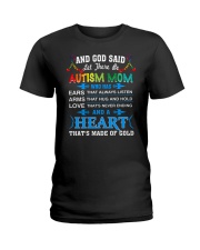 heart made of gold autism mom Ladies T-Shirt thumbnail