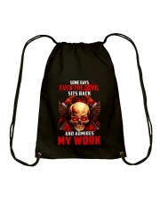 FIREFIGHTER IS MY WORK SHIRT Drawstring Bag thumbnail