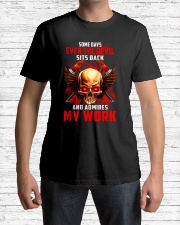 FIREFIGHTER IS MY WORK SHIRT Classic T-Shirt lifestyle-mens-crewneck-front-1