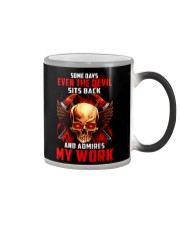 FIREFIGHTER IS MY WORK SHIRT Color Changing Mug thumbnail