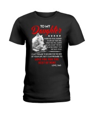 Wolf Daughter Dad Love you for the rest of mine Ladies T-Shirt thumbnail