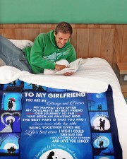To My Girlfriend You Are My Always And Forever Large Sherpa Fleece Blanket - 60" x 80" aos-sherpa-fleece-blanket-60x80-lifestyle-front-07