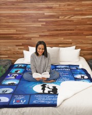 To My Girlfriend You Are My Always And Forever Large Sherpa Fleece Blanket - 60" x 80" aos-sherpa-fleece-blanket-60x80-lifestyle-front-08