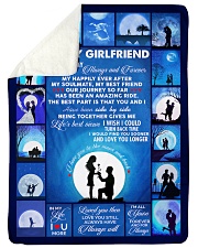 To My Girlfriend You Are My Always And Forever Large Sherpa Fleece Blanket - 60" x 80" front