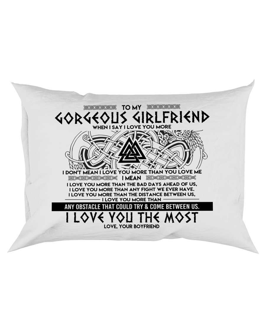 Viking Girlfriend I Love You More Rectangular Pillowcase